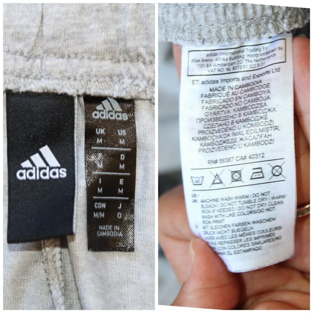 Adidas Essentials Performance Men's Jogger Logo Pants Size Medium Grey Pull on